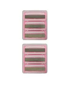1pc Floral Handle + 24pcs Replaceable Blades Women's Manual Razor, Floral Print Non-Slip Razor, 6-Layer Blades, Painless Hair Removal For Legs, Underarms, Bikini, Body, Travel Beauty Tool, Manual Body Razor, Women's Razor, Bikini Trimmer - Multiple Styles - View 3