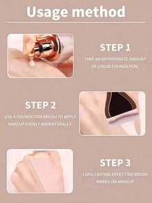 2 Professional Makeup Brush Sets - Foundation Concealer Brush, Liquid Foundation Brush Makeup Tools, Made Of Soft Fiber Material, Easy To Carry, Suitable For Travel, A Great Gift For Women And Girls, - Multicolor - View 4