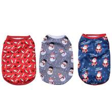 HOLAPET 3pcs Xmas Pet Vest Christmas Party Dog Cat Outfit Santa Deer Snowman Print Pets Tank Top Breathable Dog Clothes Suitable For Small Medium Dogs And Cats - Multicolor - View 10