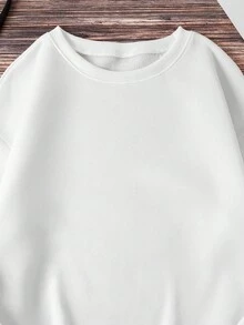 聖誕客製化－可客製化圓領運動衫－可添加您喜愛的照片（Logo/標語/城市/家人/摯愛/喜愛金句），設計您的專屬印花運動衫。打造時尚、簡約、休閒、獨特、舒適且個性化的穿搭，是送給家人、朋友和女孩的理想禮物。 - 白色 - 查看 5