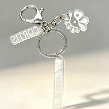 COR TIS Concert Light Keychain Acrylic Pendant Bag Accessory 3 Pieces Set, Concert Merchandise, Metal Material Sturdy And Durable, Engraved Exclusive Brand Logo, Paired With Flower Pendant Design, Available In Gold And Silver. Compact And Lightweight, Suitable For Hanging On Backpacks And Keys, Fan Support Merchandise Accessory, Minimalist And High-End, Exquisite Small Gift For Fan Collection And Gifting To Fellow Fans. This Is A Gift That Is Hard To Resist. - Multicolor - View 12