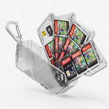 1 buah Kotak Penyimpanan Kartu Game Switch 2 OLED Lite Lintas Batas Baru, Semi-Transparan Putih/Hitam, Tahan Guncangan, Tahan Air, Tahan Debu, Kotak Penyimpanan Kartu Memori - Praktis - Hadiah - Kotak Penyimpanan Kartu Game - MultiWarna - View 6