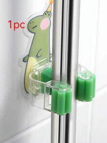 1/3pcs Cute Cartoon Mop Hooks Wall-Mounted, Self-Adhesive No-Drill Broom Holder, Multi-Purpose Storage Clips, Suitable For Mops, Brooms, Brushes, Umbrellas, Fun Animal Design, Bathroom Kitchen Storage, Cozy Home Decor - View 11