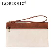 Women's PU Leather Wristlet Clutch Wallet, Double Zipper Multi-Compartment Coin Purse Phone Bag - Multicolor - View 15