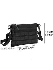 Outdoor Tactical Messenger Bag For Men, Waterproof Multi-Zipper Crossbody Bag, Portable Shoulder Bag For Travel Hiking - Multicolor - View 4