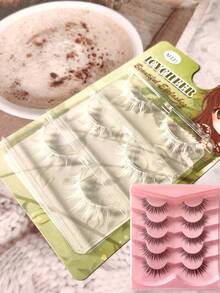 Natural Style False Eyelashes Devil Style COS Cosplay Anime Convention 5 Pairs/Box Halloween - Multicolor - View 7