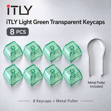透明鍵帽 8件組 XDA 軸體 PC 材質 混色，附金屬軸帽拔取器，適用機械鍵盤遊戲辦公打字 DIY 組裝與 RGB 背光裝飾 - 查看 10
