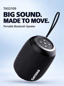 PHILIPS TAS3109 Compact Portable Bluetooth Speaker With Bluetooth 5.4 And TWS Stereo Pairing For Rich Bass And Clear Sound, Easy To Carry For Home, Travel, Camping And Outdoor Use - View 3