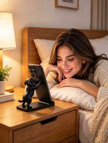 1PC Universal Phone Stand, Labrador Dog Desktop Phone Holder, Stable Base And Inclined Slot Design, Suitable For Various Smartphones, Cute Animal Desktop Decor, Suitable For Office, Bedroom, Desk, Animal Lover Gift, Desktop Ornament, Phone Holder, Back To School, Halloween, Christmas Gift Best Choice - Multicolor - View 5