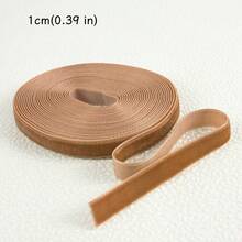 10yd/2yd Caramel Brown Flocked Ribbon Roll, Solid Color Flocked Fabric Ribbon, Suitable For Gift Wrapping, Bouquet Decoration, DIY Hair Accessories And Sewing Crafts. - Velvet Ribbon - View 14