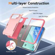 CteGlodrix Military-Grade Shockproof Phone Case For Apple Duo, PC Hard Back With TPU Soft Edges, Fashionable Luxury Protective Shell - Mint Blue - View 9