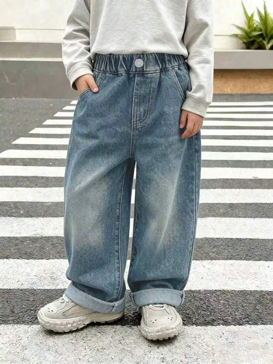 Toddler Summer Denim Jeans, New Fashion Style - Blue - View 1