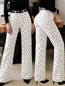 Women's Fashion Casual Blue Flare Jeans, Medium Stretch, Long Design, Suitable For Daily Wear - Medium Wash - View 1