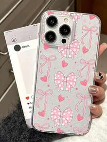 1 buah Casing Ponsel Transparan Berkilau Bentuk Hati dengan Pita Warna-warni untuk Halloween dan Natal, Kompatibel dengan iPhone 18 Pro Max 18 Pro 17 Pro Max/17 Pro/17/16 Pro/16/16 Pro Max 15 Pro/15 Pro Max/Tahan Guncangan dengan Cetakan UV 14 Pro/14 Pro Max/14/13 Pro Max/13 Pro/13, Pelindung Desain Unik, Tekstur Halus, Hadiah Ulang Tahun Liburan Populer - MultiWarna - View 2