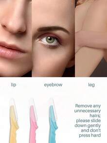 Razors, 1/5/10pcs Unisex Facial Razors, Multi-Functional Eyebrow Razors, Facial Razors, Random Color, Hair Removal, Facial Hair Remover, Hair Clipper, Hairdressing Supplies, Hairdressing, Storage Bag, Organizer, Storage, Hairdressing Accessories - Upgraded Version - View 5