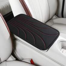1pc PU Leather Car Armrest Pad - Minimalist Stitching Breathable Non-Slip, Center Console Protector, All-Season Use, Elastic Fit Easy Installation, Car Interior Accessory - Multicolor - View 6