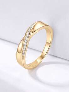 1pc Intertwined Glowing Ring, Exquisite Women's Jewelry, Suitable For Balls, Parties, Dates, Holidays, Anniversaries And Other Special Occasions - Intertwined Light Ring - View 5