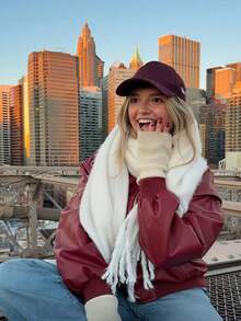 1PC Women's Classic Solid Color Tassel Faux Cashmere Small Size Scarf, Minimalist Design, Elegant And Fashionable, Warm And Soft For Autumn/Winter, Can Also Be Used As A Shawl, Suitable For Daily Wear - Multicolor - View 1