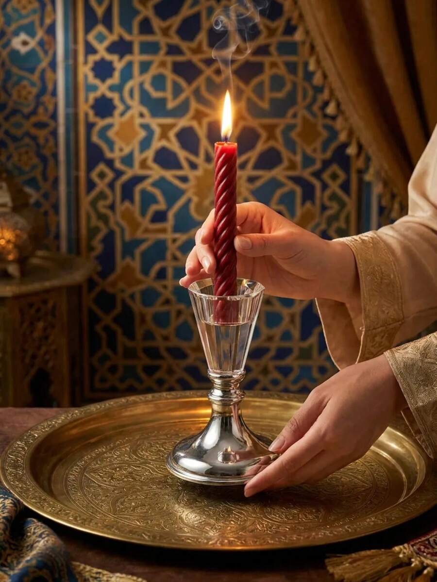 Light Luxury Exquisite Glass-Metal Spliced Candle Holder – Table Wedding Decoration, Home Ambiance Soft Decor Prop For Living Room, Office, Party, Holiday & New Year Gift - Affordable Luxury - View 1