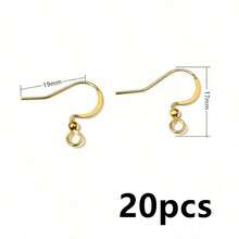 20pcs Stainless Steel DIY Earrings Hooks Clasp Findings Handmade Jewelry Making Accessories Earwire Accessories - Earring Hooks - View 25