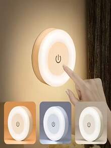1pc Touch Sensor Night Light LED Bedside Lamp USB Rechargeable Cabinet Light Suitable For Indoor Use Hallway Bedroom Dorm Bathroom Living Room Wardrobe Cabinet Room Home Decor And Party Lighting Decoration - One Size - View 12