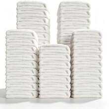 Face Towels 48/6/12/24pcs, Ultra Soft Skin-Friendly Sensitive Skin Facial Cloths, 10x10/12x28 Inch Small/Large Size, Reusable Washable Makeup Remover Cloths, Easy To Rinse Multi-Color Facial Cleansing Towels - White - View 1