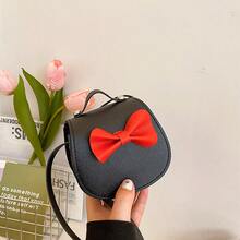 Girls' Bow Mini Handbag, Cute Children's Handheld Crossbody Bag, Princess Accessory Small Bag - A - View 8