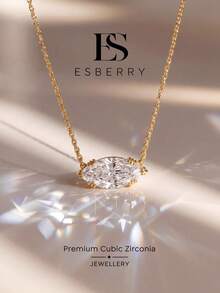 1pc 6-Prong Rhinestone Eye Pendant Necklace, Exquisite Elegant Luxury Women's Christmas Jewelry - Six-claw Horse Eye Necklace - View 2