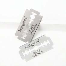 Razor Blades For Barbers,Double Edge Razor Blades,Men's Razor Blades For Shaving,Stainless Steel Professional Barber Tool - Black - View 5