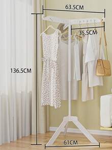 1 pieza Perchero de ropa de pie de fácil montaje, perchero para abrigos, tendedero para secar ropa para el hogar y dormitorio - Tendedero de pie - Ver 11