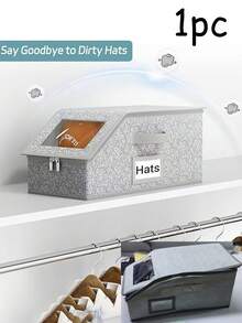 Oversized Baseball Cap Storage Box - Dust-Proof Baseball Cap Storage Box, Foldable With Transparent Window, Can Store 12-24 Caps, Suitable For Wardrobe Or Travel - Multicolor - View 13