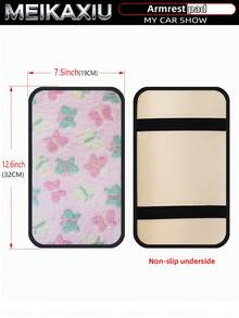 MEIKAXIU Beautiful Butterfly Comfortable Plush Car Armrest Pad, Car Center Console Pad, Car Decoration Accessories For Women - Plush Butterfly Style - View 7