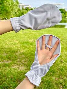 1 Pair Women's Short Anti-UV Driving & Cycling Gloves, Summer Fingerless Sun Protection Gloves, Breathable And Lightweight Design - Multicolor - View 12
