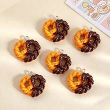 10pcs Fun Realistic Food Heart-Shaped Chocolate Cookie Pendant Creative Dessert Charm DIY Jewelry Making Accessories - Heart Cookie Pendant - View 5