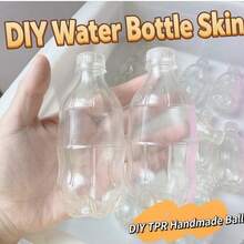 1pc DIY Milk Bottle Squishy Skin, Transparent TPR Hollow Shell, Fillable Handmade Stress Relief Craft For Teens & Adults - Multicolor - View 5