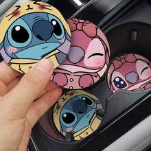 Hasbro 2 Pieces/Set Disney Stitch Car Cup Holder And Door Slot Mats, Cartoon Car Interior Anti-Slip Storage Mats - Car Anti-slip Mat - View 3