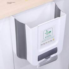 1pc Foldable Car Trash Can, Wall-Mounted Kitchen Trash Can With Hinged Door - Heavy-Duty Compact Car Trash Can, Open Design For Easy Use, Suitable For Cars, SUVs, Trucks, Ideal For Drivers And Passengers, Wall-Mounted Trash Can - A - View 6