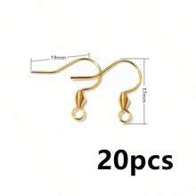 20pcs Stainless Steel DIY Earrings Hooks Clasp Findings Handmade Jewelry Making Accessories Earwire Accessories - Earring Hooks - View 28