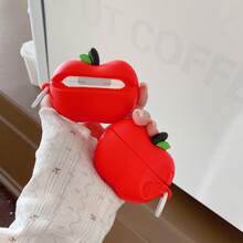 Suitable Compatible With Airpods 5 Red Apple Appearance Style Earbuds New Protective Case, Silicone Material, Full Coverage Protection, Compatible With Airpods 4/5/Pro3/Pro2/Pro - Multicolor - View 5