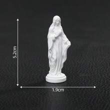 1pc-The Blessed Virgin Mary-Mini Religious Statue-White Figurine-Small Holy Figure-Holiday Gift-Christmas Religious Decor-Praying Virgin Desktop Table Decor Christmas Gift-Praying Virgin Ornament-Home Shelf Decor - Multicolor - View 9