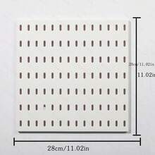 1/2/3/4/6pcs Wall-Mounted Pegboard Storage Rack, Easy Installation, Thickened Wall-Mounted Design, PP Material, Size 11.02" X 11.02", Multiple Accessories Available, Free DIY, Efficient Storage Space-Saving, Suitable For Bathroom, Kitchen, Living Room, Office. Plastic Pegboard, Modular Pegboard Storage System, Can Be Used In Home, Office, Craft Room, Game Room And Other Scenarios. - Multicolor - View 9