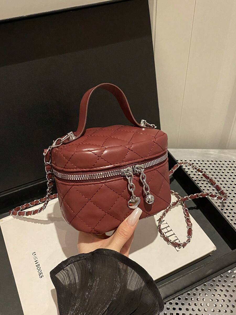 Lightweight Mini Chain Bag Quilted Handbag Bucket Bag Suitable For Girls, College Students And Office Workers