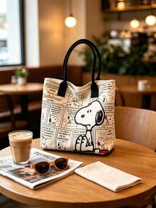 1件 Snoopy Princess 托特包－大容量耐用帆布包，附粉色蝴蝶結後背包與愛心圖案手提包，適合假期活動、節慶場合與日常使用，可用作錢包與單肩包，結構穩固，感恩節慶祝、聖誕節與萬聖節理想假期禮物，派對配件 - 彩色 - 查看 4