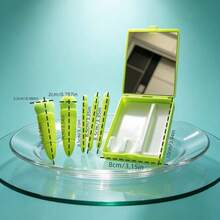Makeup Brush Set, Mini Cute Professional Green Makeup Brush Set With Mirror And Travel Case, Foldable Makeup Brush Set With Mirror Travel Makeup Brush Set - Portable Travel Makeup Brush Set (5pcs) - Multicolor - View 12