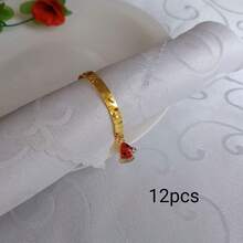 Home Decor Napkin Rings Table Decoration, Suitable For Holidays, Parties, Birthdays, Weddings, Dinners, Gatherings And Other Daily Creative Decor, Multiple Styles And Elements, Christmas Napkin Rings Metal Embossed Hammered Texture Ring Buckle, 4pcs/12pcs/102pcs Optional. - Multicolor - View 60
