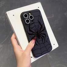 Funda para teléfono-Funda de silicona anti golpes para celular, estampado de araña y telaraña en color negro, estilo oscuro y genial ideal para uso diario,compatible con iPhone 16/16 Pro/16 Plus/16 Pro Max/17/17 Pro/17 Pro Max/15/15 Pro/15 Pro Max/15 Plus/14/14 Pro/14 Pro Max/13/13 Pro/13 Pro Max/12/12 Pro/12 Pro Max/11/11 Pro/11 Pro Max. - Negro - Ver 5