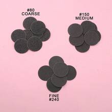 10pcsFoot File Callus Remover Replacement Sandpaper Discs Easily Remove Cuticles, Dead Skin, And Calluses - Black - View 9
