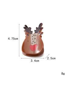 Autumn Christmas Hair Clip Premium Side Bang Clip Red Cute Christmas Hair Clip Holiday Atmosphere Hair Accessory - Multicolor - View 5