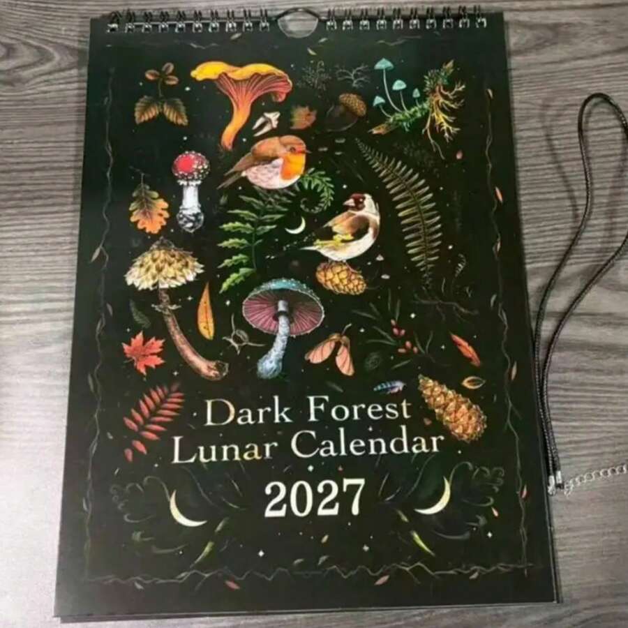 2027 Deep Forest Calendar, 2027 Lunar Calendar Colorful Ink Wash Wall Hanging Calendar, Home And Office Decoration Gift, Christmas And New Year Family Gift - Multiple Styles - View 1