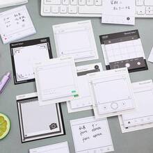1pc Korean Ins Style Sticky Note Pad, Non-Adhesive Cute Memo Pad, Creative Simulated SMS / Camera / Gallery Interface Design, Student Planner Collage Decoration Sticky Notes, 50 Sheets, 7 Styles Available - one-size - View 7
